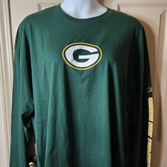 #012 NFL APPAREL By: REEBOK - Long Sleeve T, “GREEN BAY PACKERS” Men’s Size: 2XL - Picture 2 of 5